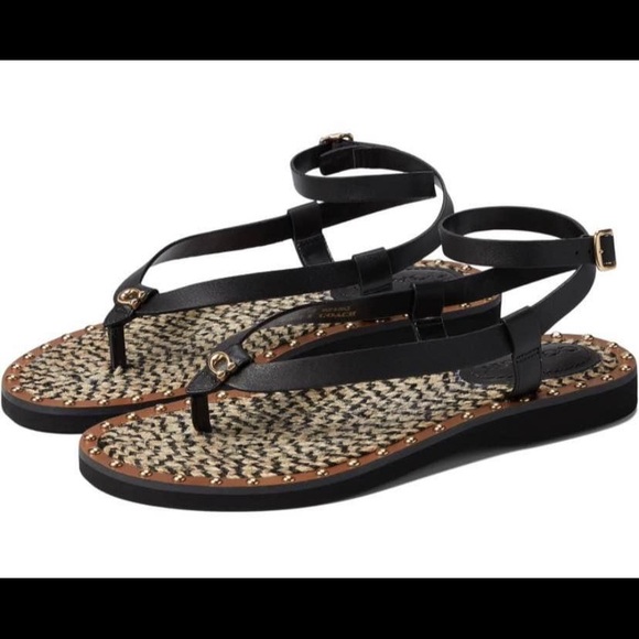 New! Coach Gracey Leather Sandal - Picture 1 of 2